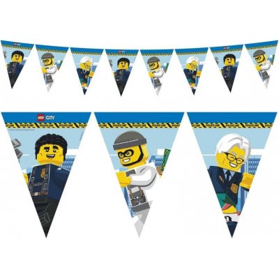 Godan Vlajky na párty \ Lego City\ 300 cm – Zboží Dáma