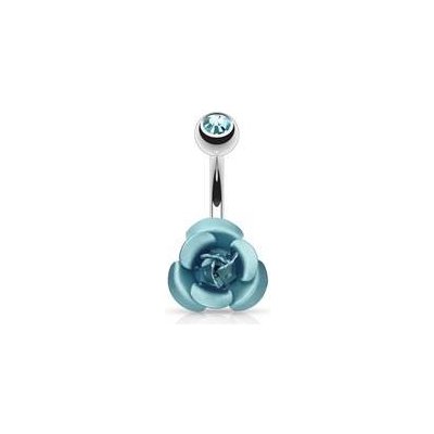 Šperky4U piercing do pupíku růžička WP01065-Q – Zboží Mobilmania