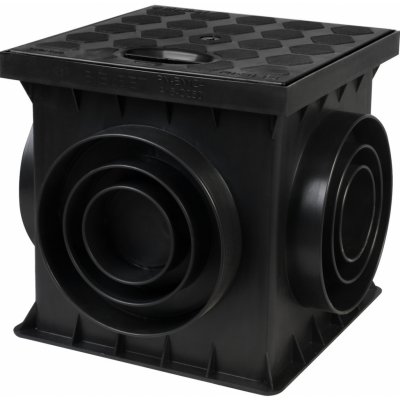 BIELBET 250 x 250 mm Revizní šachta plastová s plastovým poklopem A15 75-160 mm černá – Zboží Dáma