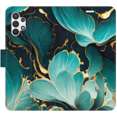 Pouzdro iSaprio Flip s kapsičkami na karty - Blue Flowers 02 Samsung Galaxy A32 – Hledejceny.cz