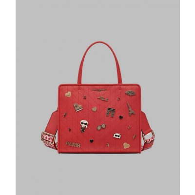 Karl Lagerfeld PARIS dámská kabelka MAYBELLE červená se zlatými detaily – Hledejceny.cz