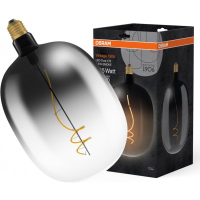 Osram E27 4,5W = 15W 150 lm 1800K teplá bílá Smoked Vintage 1906 – Zboží Mobilmania
