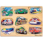 Melissa & Doug puzzle s úchyty a zvukem dopravní prostředky – Zboží Mobilmania