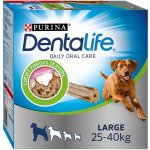 Purina Dentalife pamlsky pro každodenní péči o zuby pro velké psy 25 40 kg 18 tyčinek 6 x 106 g – Sleviste.cz