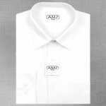 AMJ pánská košile jednobarevná dlouhý rukáv bílá JD018 – Zboží Mobilmania
