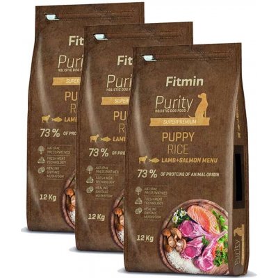 Fitmin Purity Rice Puppy Lamb & Salmon 3 x 12 kg