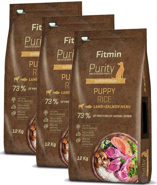 Fitmin Purity Rice Puppy Lamb & Salmon 3 x 12 kg
