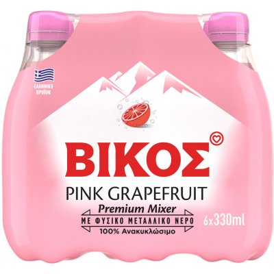 Vikos Růžový grep 6 x 330 ml – Hledejceny.cz