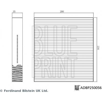 Filtr, vzduch v interiéru Blue Print ADBP250056 – Hledejceny.cz