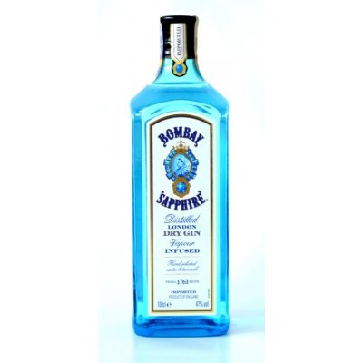 Bombay Sapphire London Dry Gin 47% 1 l (holá láhev)