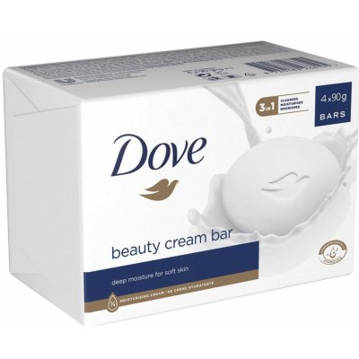 Dove Beauty Cream Bar toaletní mýdlo 4 x 90 g – Zboží Mobilmania