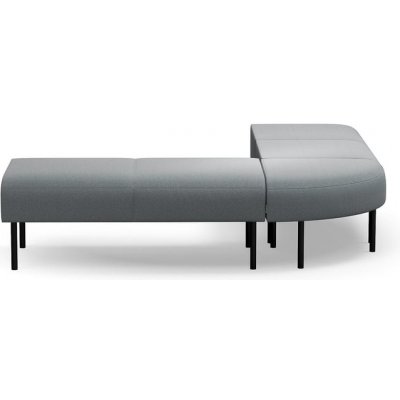 Rohová lavice VARIETY, vnější, potahová látka Pod CS, stříbrnošedá – Zboží Mobilmania