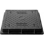 MIDAS Poklop D400 do 40t DN 600x600 hranatý,kompozit ,h=100 mm, uzam.4x šroub ,OD 770x770mm p2228 – Zboží Mobilmania