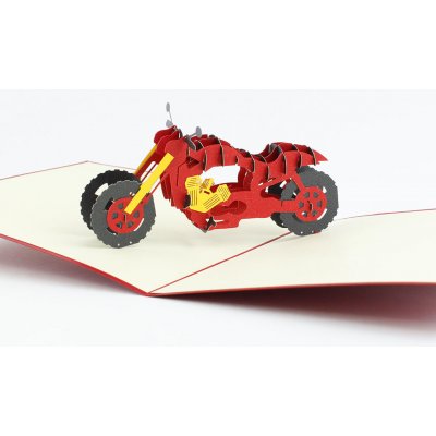 3D přání Červená motorka – Zboží Mobilmania