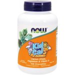 NOW Foods Kid Cal, Vápník, Hořčík a Vitamin D pro děti 100 pomerančových žvýkacích pastilek – Hledejceny.cz