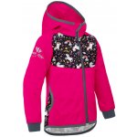 Unuo dětská softshellová bunda bez zateplení Basic Fuchsiová Jednorožci – Sleviste.cz