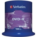Verbatim DVD+R 4,7GB 16x, spindle, 100ks (43551) – Hledejceny.cz