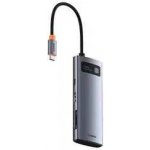 Baseus Metal Gleam USB HUB 1x SD 1x USB-C PD 1x microSD 1x HDMI + 3x USB-A 2.0 3.0 (6932172682750) | Zboží Auto