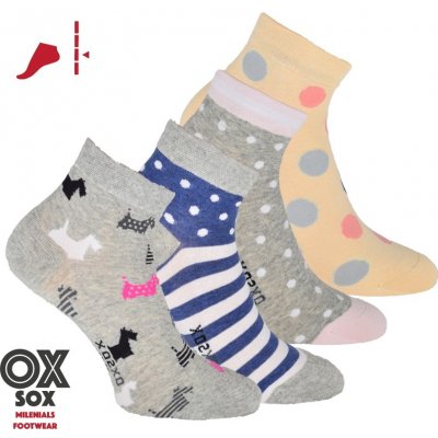 OxSox dámské módní bavlněné kotníkové ponožky mix barev – Zboží Mobilmania