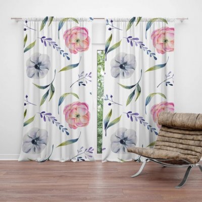 Sablio Závěs Letní květy: 2ks 140x250cm – Hledejceny.cz