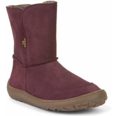 Froddo Barefoot kozačky s membránou BF Tex Suede Bordeaux