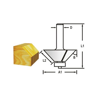 Makita D-48701 hranová fréza s ložiskem 8 mm – Sleviste.cz