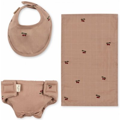 Konges Sløjd Doplňky pro panenku Cherry Blush set 3 ks růžová barva textil – Hledejceny.cz