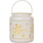 EMOS LED dekorace lucerna s vločkami kovová bílá 14 cm 3x AAA vnitřní vintage – Hledejceny.cz