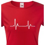 Bezvatriko.cz Dámské tričko pro doktorky a sestřičky Pulz Červená – Sleviste.cz
