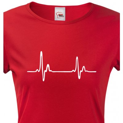 Bezvatriko.cz Dámské tričko pro doktorky a sestřičky Pulz Červená – Sleviste.cz