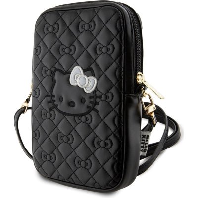 Hello Kitty PU Leather Quilted Pattern Kitty Head Logo Phone Bag černé – Hledejceny.cz