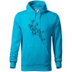 Lezecká stěna jedním tahem Cape s kapucí světlý tyrkys – Hledejceny.cz