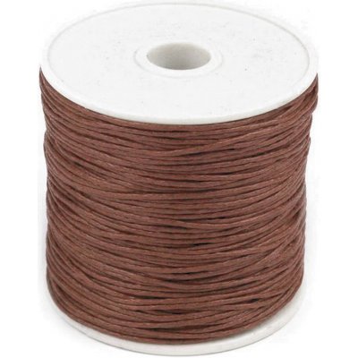 Šňůra bavlněná Ø1 mm voskovaná Varianta: 56 hnědá světlá, Balení: 1 ks – Zboží Dáma