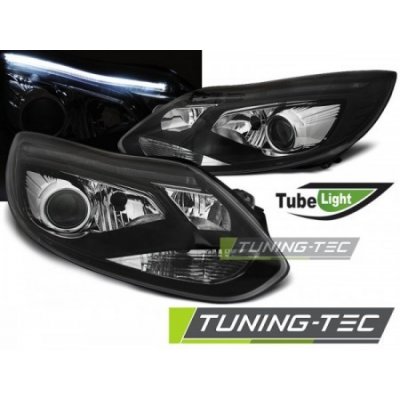 Světla přední FORD FOCUS MK3 11-10.14 TUBE LIGHTS BLACK – Zboží Mobilmania