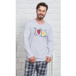 I love beer pánské pyžamo dlouhé světle šedé – Zboží Mobilmania