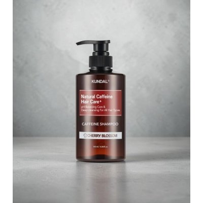 KUNDAL Caffeine Shampoo Cherry Blossom hloubkově čisticí přírodní šampon proti vypadávání vlasů 500 ml – Zboží Mobilmania