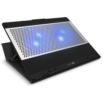 Connect IT FrostBlast chladicí podložka pod notebook s modrým podsvícením – černá – Sleviste.cz