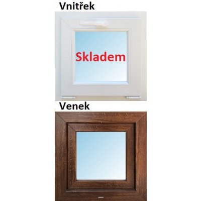 Soft plastové okno 50x50 cm zlatý dub/bílá sklopné od 2 100 Kč - Heureka.cz