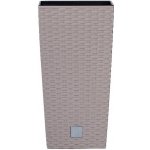 Prosperplast Květináč Rato square 26,5 x 26,5 x 50 cm moka – Zboží Mobilmania
