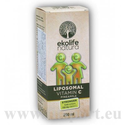 Ekolife Natura Liposomal Vitamin C 750mg 250ml ananas + volitelný dárek