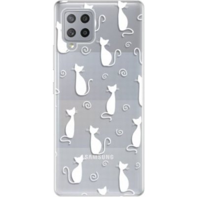 iSaprio Cat pattern 05 - white Samsung Galaxy A42