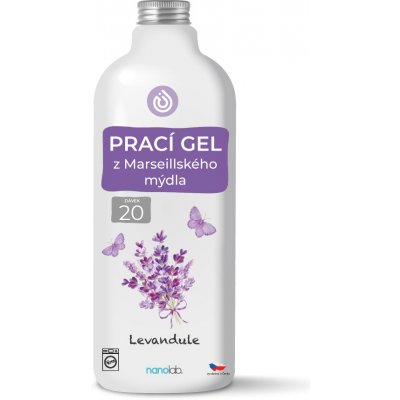 Nanolab Prací gel z Marseillského mýdla pro citlivou pokožku Levandule 1 l
