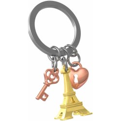 Přívěsek na klíče Metalmorphose Eiffelova věž a srdce