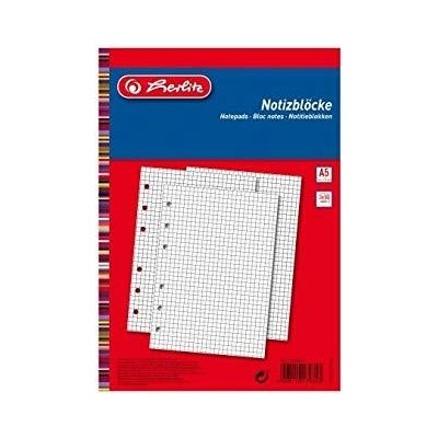 Herlitz Herlitz A5 blok pro šestikroužkový diář - linkovaný – Zboží Dáma