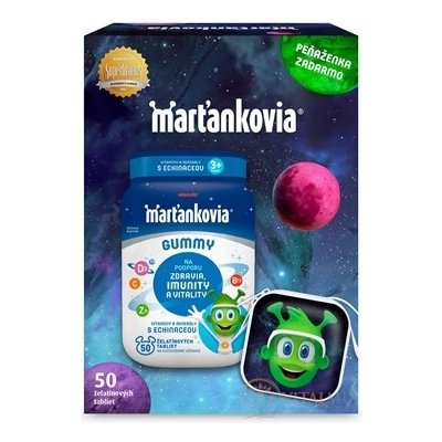 Walmark Marťánci Gummy s Echinaceou želatinové tablety příchuť jahoda a třešeň 50 tablet + peněženka – Hledejceny.cz