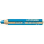 Stabilo Pastelka STABILO woody 3 v 1 barvička vodovka voskovka azurově modrá 446048 – Hledejceny.cz
