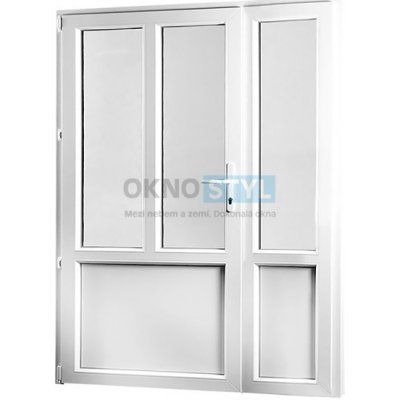 OKNOSTYL.cz REHAU Smartline+ dvoukřídlé levé Bílá 138 x 208 cm – Hledejceny.cz