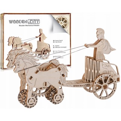 Wooden City 3D mechanické puzzle - Rímský vuz WR301 74 ks – Hledejceny.cz