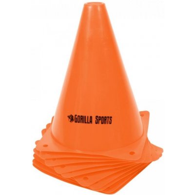 Gorilla Sports Kužely 17 cm, 10 ks, oranžová – Zboží Dáma