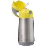 b.box Termoska na pití s brčkem 350 ml šedá / žlutá – Zboží Dáma